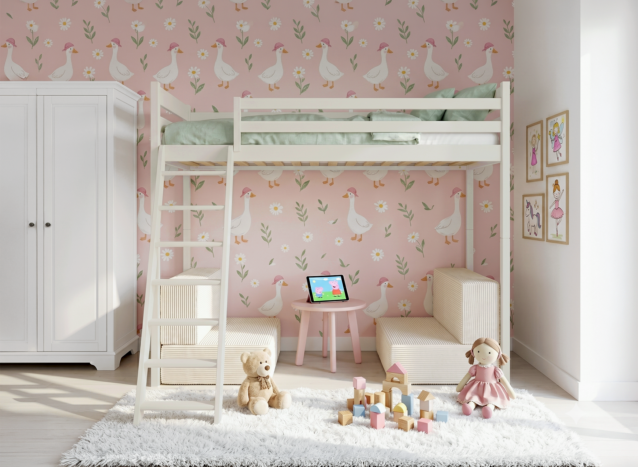 SOFENA loft bed with modular sofa – Lano Meble